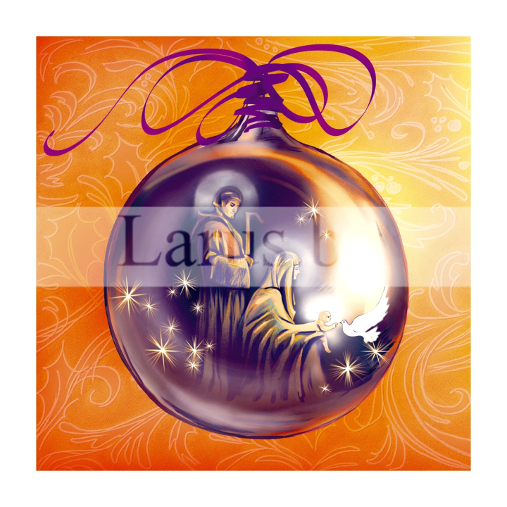 Коледна двойна картичка с Рождество Христово 1-ZD-0338