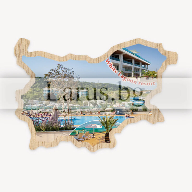 Магнитен сувенир с изглед от White Lagoon resort, Балчик | 12-mdBA-0014
