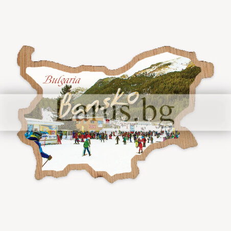 Магнитен сувенир Банско – карта на България | 12-mdBN-0001