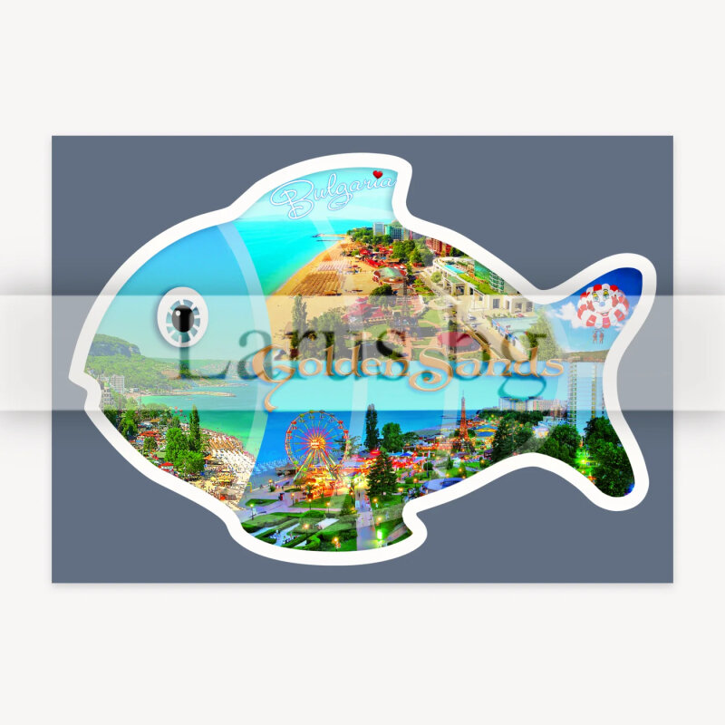 Сувенир рибка Златни пясъци | 1-GS-0316