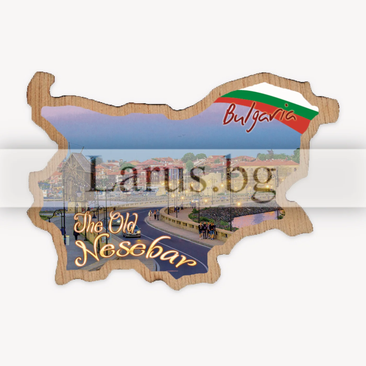 Магнитен сувенир Несебър - Карта на България