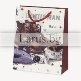 Подаръчна торбичка за мъже Gentleman 23х18х10 см