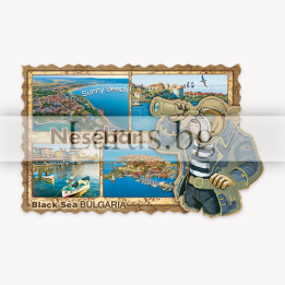 Wooden magnet Nessebar - dog