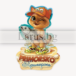 Wooden magnet Primorsko - cat