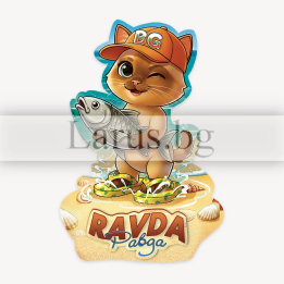 Wooden magnet Ravda - cat