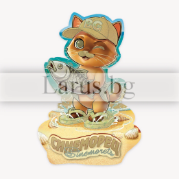 Wooden magnet Sinemorets - cat
