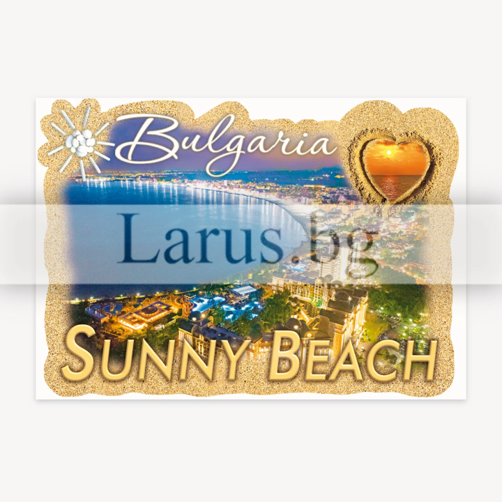 Sunny Beach Postcard - Night Panorama