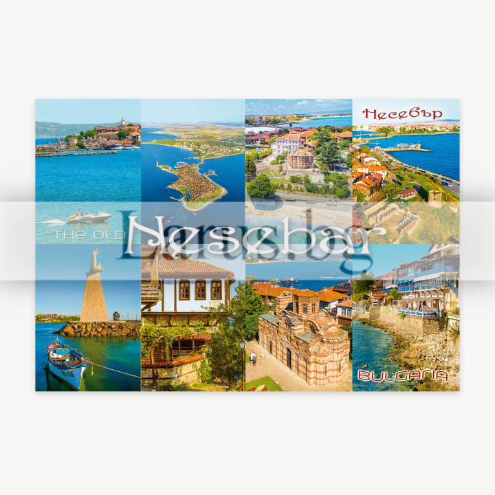 Nesebar Postcard - Landmark Collage