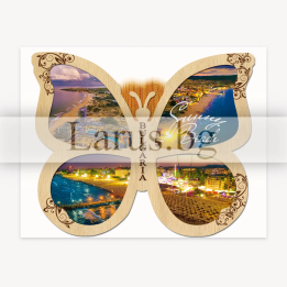 Sunny Beach Postcard - Butterfly Shape | Bulgarian Souvenirs