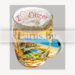 Obzor Postcard - Beer Mug Design | Bulgarian Souvenirs