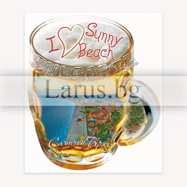 Sunny Beach Postcard - Beer Mug Design | 15.7x10.7 cm
