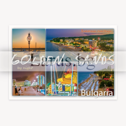 Golden Sands Postcard - Night Collage