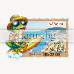 Wooden magnet Albena - frog
