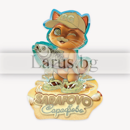 Wooden magnet Sarafovo - cat
