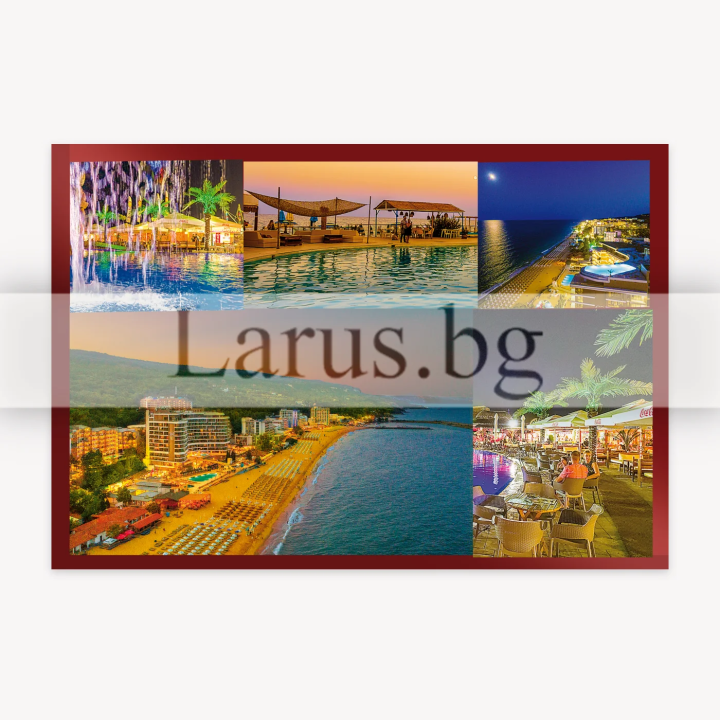Golden Sands Postcard - Summer Collage