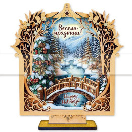 Настолен 3D сувенир „Весели празници“ – 15-NSF-0124